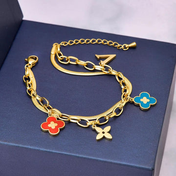 Chloe | Bracelet | Growth Clover | 18ct Gold Plated